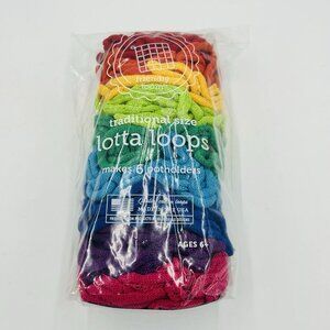 Friendly Loom | Lotta Loops 7” Traditional-Sized Rainbow Themed Potholder Weave